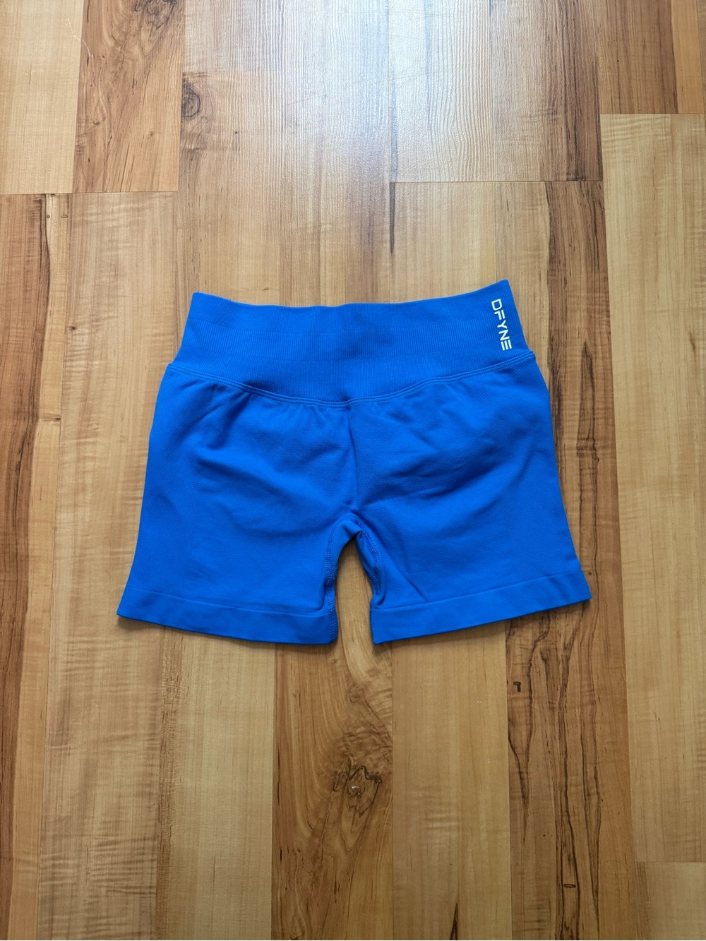 DFYNE High-Rise Athletic Shorts in Blue